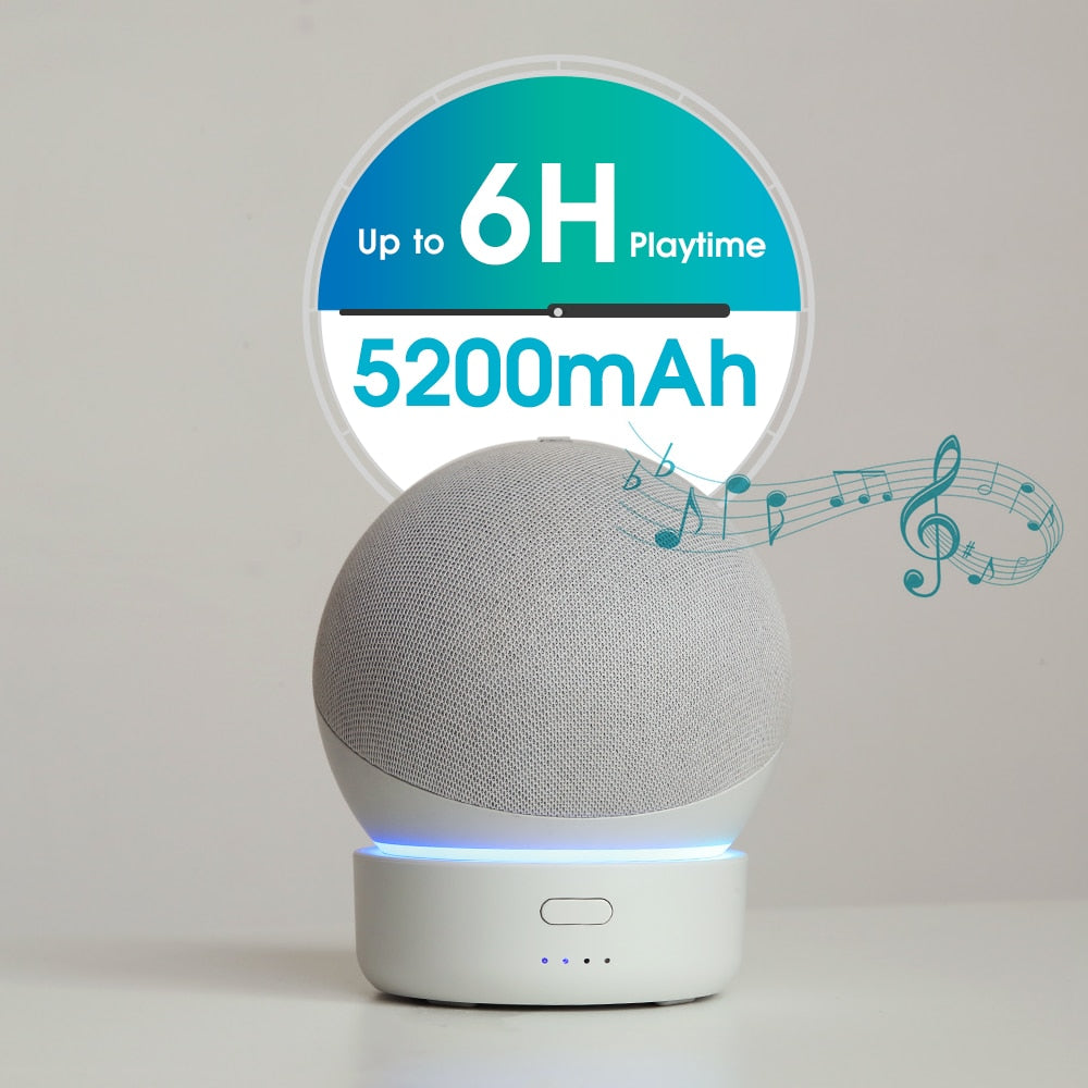 Battery Base for Echo Dot 4th Gen Portable Rechargable Battery for Dot